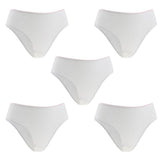 Maxbell 5 Pieces Women Disposable Cotton Large Underwear Travel Panties White L