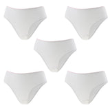 Maxbell 5 Pieces Women Disposable Cotton Large Underwear Travel Panties White L