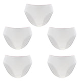 Maxbell 5 Pieces Women Disposable Cotton Large Underwear Travel Panties White XXXL