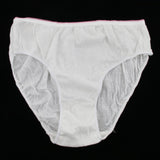 Maxbell 5 Pieces Women Disposable Cotton Large Underwear Travel Panties White XXXL