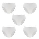 Maxbell 5 Pieces Women Disposable Cotton Large Underwear Travel Panties White XXXL