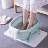 Maxbell Home Foldable Foot Bath Basin Plastic Footbath Massage Soaking Bucket Green