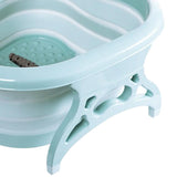 Maxbell Home Foldable Foot Bath Basin Plastic Footbath Massage Soaking Bucket Green