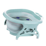 Maxbell Home Foldable Foot Bath Basin Plastic Footbath Massage Soaking Bucket Green