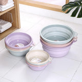 Maxbell Portable Folding Washbasin Outdoor Collapsible Dish Tub Bucket Purple
