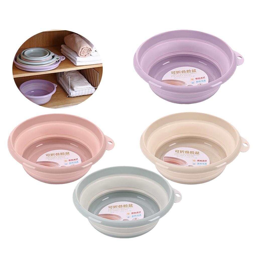 Maxbell Portable Folding Washbasin Outdoor Collapsible Dish Tub Bucket Purple