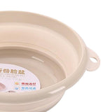 Maxbell Portable Folding Washbasin Outdoor Collapsible Dish Tub Bucket Faint Yellow