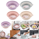 Maxbell Portable Plastic Foldable Washbasin For Face Wash/Foot-soaking Purple