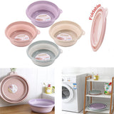 Maxbell Portable Plastic Foldable Washbasin For Face Wash/Foot-soaking Purple