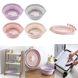 Maxbell Portable Plastic Foldable Washbasin For Face Wash/Foot-soaking Purple