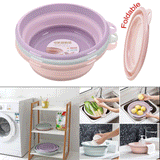 Maxbell Portable Plastic Foldable Washbasin For Face Wash/Foot-soaking Purple