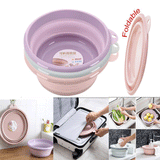 Maxbell Portable Plastic Foldable Washbasin For Face Wash/Foot-soaking Purple