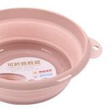 Maxbell Portable Plastic Foldable Washbasin For Face Wash/Foot-soaking Pink