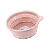 Maxbell Portable Plastic Foldable Washbasin For Face Wash/Foot-soaking Pink