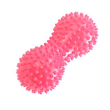 Max PVC Hollow Peanut Massage Ball Hand Grip Ball Stress Reliever Ball Rose Red