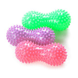 Max PVC Hollow Peanut Massage Ball Hand Grip Ball Stress Reliever Ball Rose Red