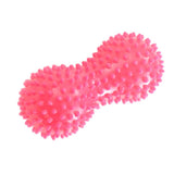 Max PVC Hollow Peanut Massage Ball Hand Grip Ball Stress Reliever Ball Rose Red