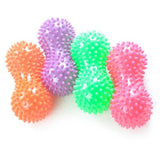 Max PVC Hollow Peanut Massage Ball Hand Grip Ball Stress Reliever Ball Rose Red
