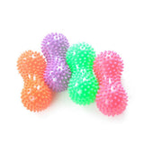 Max PVC Hollow Peanut Massage Ball Hand Grip Ball Stress Reliever Ball Rose Red