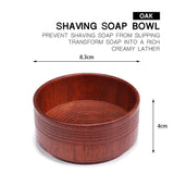 Max Men's Oak Wooden Shaving Mug Bowl Beard Moustache Shave Soap Cream Cup