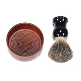 Max Men's Oak Wooden Shaving Mug Bowl Beard Moustache Shave Soap Cream Cup