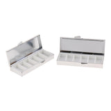 Max 2Pcs Travel Metal Pill Box Medicine Organizer Container Storage Case 6 Slots