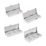 Max 2Pcs Travel Metal Pill Box Medicine Organizer Container Storage Case 6 Slots