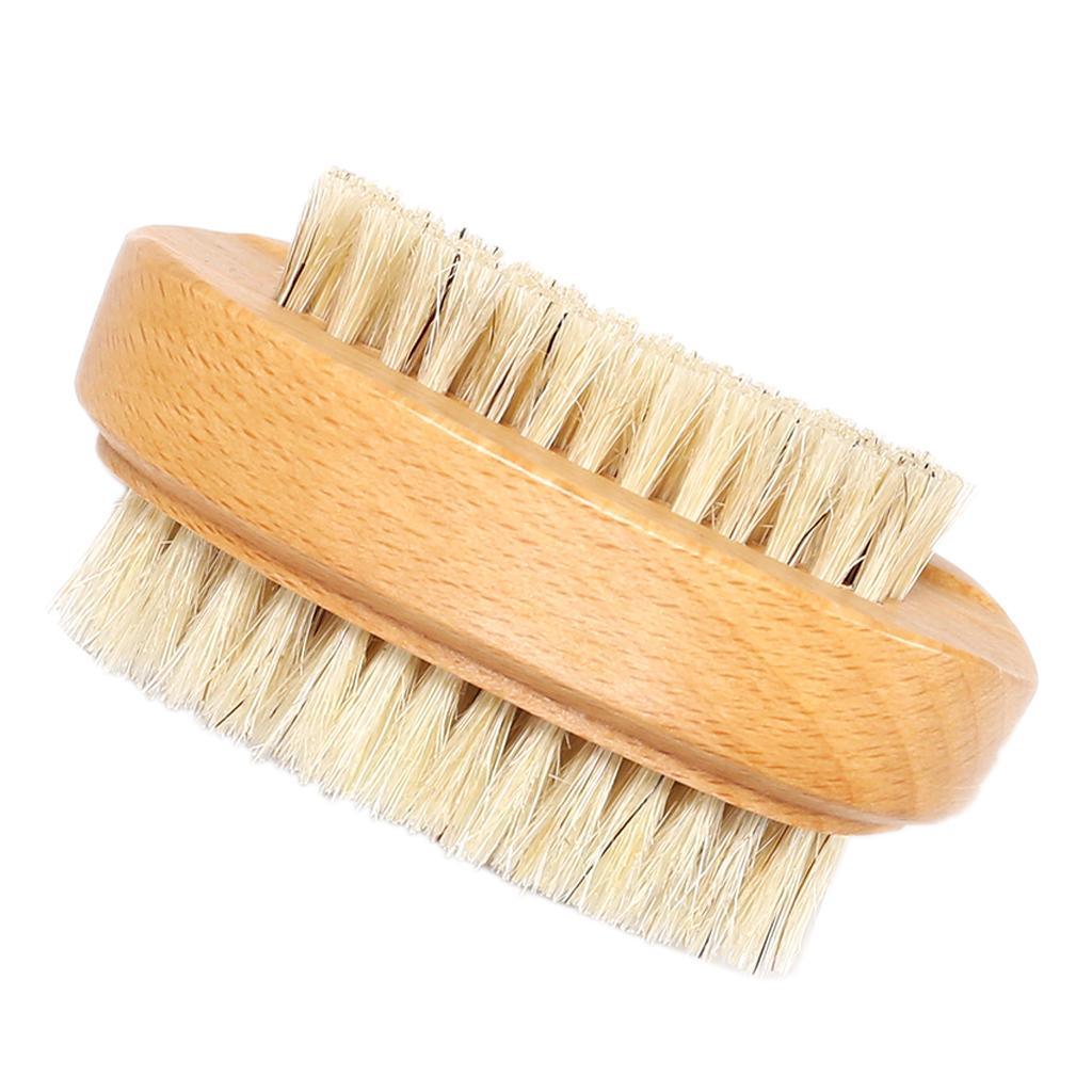 Maxbell Men Women Beech Wood Bristle Hand Finger Foot Nail Cleaning Brush Dual Sided - Aladdin Shoppers