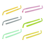 Maxbell 2pcs Silicone Flexible Reusable Straight Bendy Drinking Straws Dark Yellow