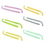 Maxbell 2pcs Silicone Flexible Reusable Straight Bendy Drinking Straws Dark Yellow