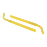 Maxbell 2pcs Silicone Flexible Reusable Straight Bendy Drinking Straws Dark Yellow