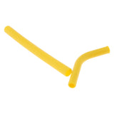 Maxbell 2pcs Silicone Flexible Reusable Straight Bendy Drinking Straws Dark Yellow