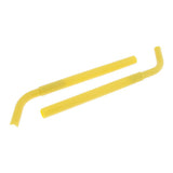 Maxbell 2pcs Silicone Flexible Reusable Straight Bendy Drinking Straws Dark Yellow