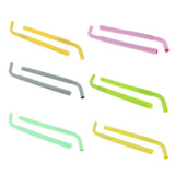 Maxbell 2pcs Silicone Flexible Reusable Straight Bendy Drinking Straws Dark Yellow