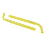 Maxbell 2pcs Silicone Flexible Reusable Straight Bendy Drinking Straws Yellow