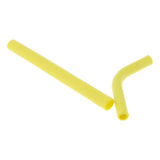 Maxbell 2pcs Silicone Flexible Reusable Straight Bendy Drinking Straws Yellow