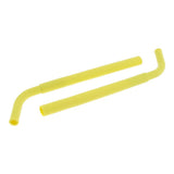 Maxbell 2pcs Silicone Flexible Reusable Straight Bendy Drinking Straws Yellow