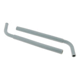 Maxbell 2pcs Silicone Flexible Reusable Straight Bendy Drinking Straws Gray