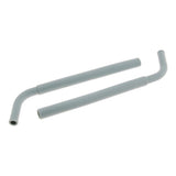 Maxbell 2pcs Silicone Flexible Reusable Straight Bendy Drinking Straws Gray