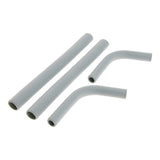 Maxbell 2pcs Silicone Flexible Reusable Straight Bendy Drinking Straws Gray