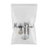 Max 1 Set Safety Shaving Kits Razors Shaving Brush Alloy Stand Holder Black