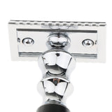 Max 1 Set Safety Shaving Kits Razors Shaving Brush Alloy Stand Holder Black