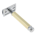 Max Men Long Handle Double Edge Safety Shaving Razor Beard Grooming Tool Gold