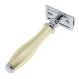 Max Metal Men Double Edge Safety Razor Handle for Beard Shaving Grooming Gold