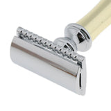 Max Metal Men Double Edge Safety Razor Handle for Beard Shaving Grooming Gold