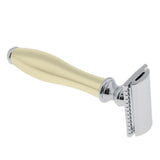 Max Metal Men Double Edge Safety Razor Handle for Beard Shaving Grooming Gold