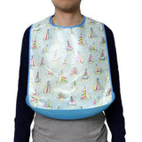 Maxbell Elderly Adults TPU Dining Clothing Protector Waterproof Eating Bib Apron M