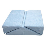 Maxbell 3pcs Bed Wedge Pillow Elevation Cushion Lumbar Knee Support Pad Set Blue