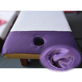 Max Reusable Massage Bed Tattoo Table Sheet Pad Mat With Face Hole Purple