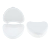 2x Mouth Guard Case Orthodontic Retainer Box Denture Storage Container White